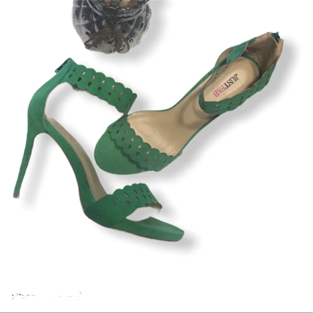 JustFab‎ Morana Green Sandal Heel